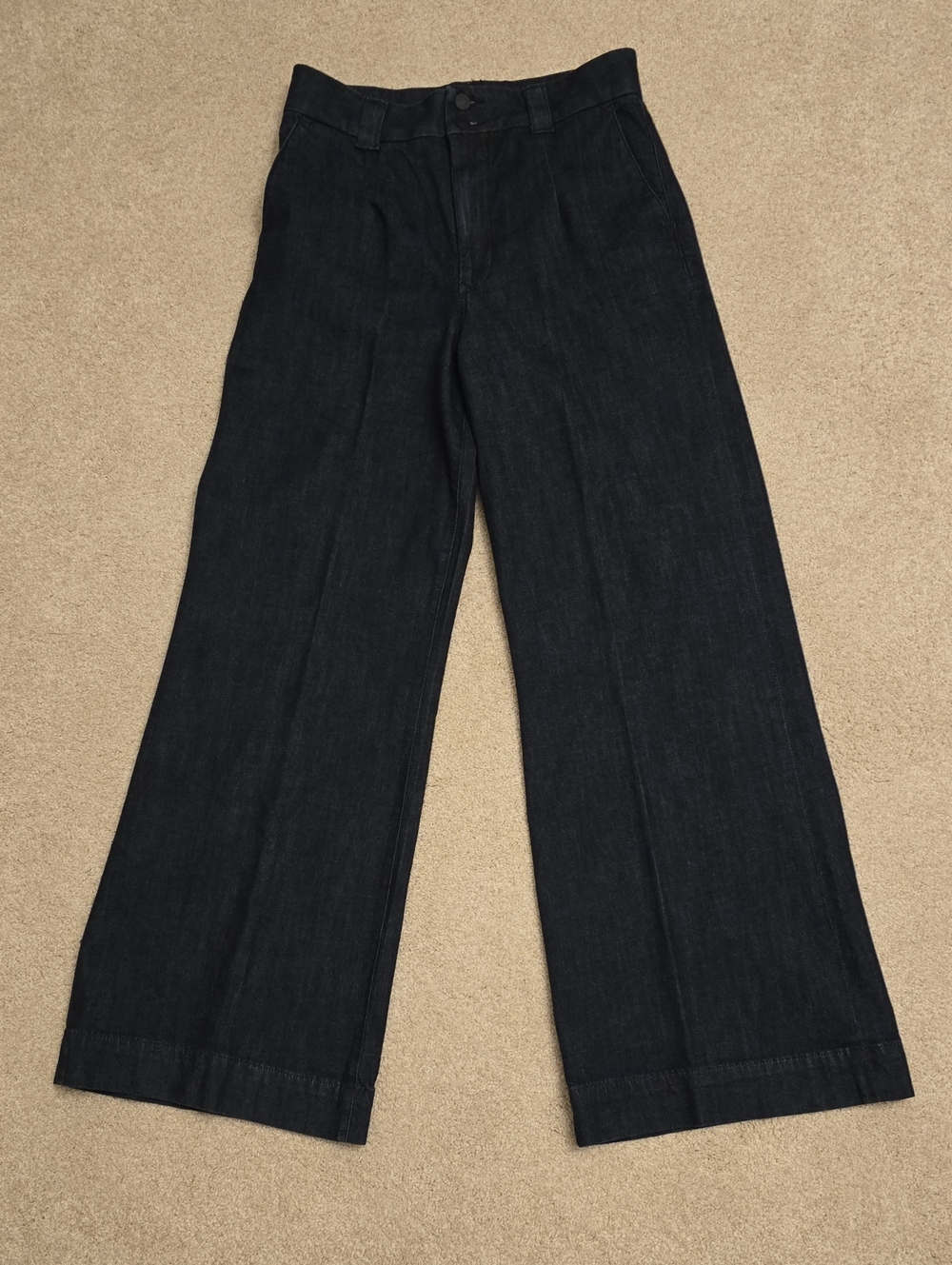 EXPRESS Women's Wide Leg Dark Denim Jeans